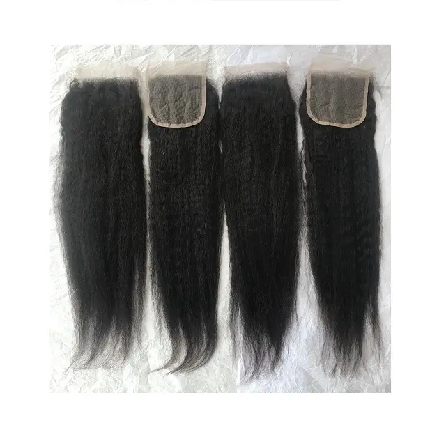 Beste Kerst Groothandel 100% Groothandel Malaysian Raw Indian Remy Maagdelijke Leveranciers Yaki 4X4 Closure Bulk Yaki Human Hair Extension