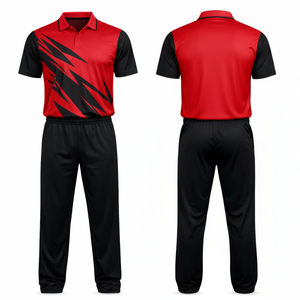 Top Selling <b>Red</b> Cricket Uniform <b>Mens</b> Sublimated Breathable Sharp Graphic Cricket Jersey and <b>trouser</b> Set Professional - Product Image 3