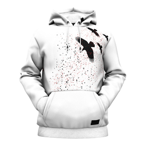 เสื้อผ้าสีทึบมีฮู้ดพิมพ์ซับลิเมชันสำหรับผู้ชาย - Product Image 1