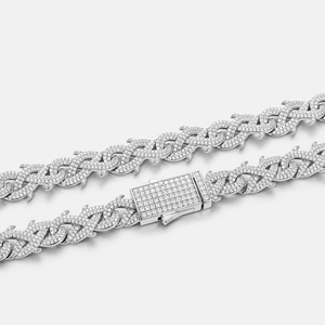 <b>Silver</b> Plated Diamond <b>Charm</b> Tennis <b>Bracelet</b> with Multi-<b>Charms</b>-Gift - Product Image 1