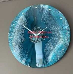 Resin <b>Art</b> Wall <b>Clock</b> for Home <b>Clock</b> for Decor || Home Premium Wall Handmade - Product Image 2