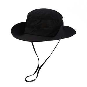 Sombrero de pescador unisex de verano para exteriores, visera transpirable ajustable para hombres, protector solar atado para senderismo, pesca, ropa de viaje informal - Product Image 6