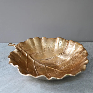 Antique <b>Leaf</b> Design Best Manufacturer Gold <b>Leaf</b> Serving Bowl Handmade Bowl Brass - Product Image 5