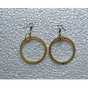 ต่างหูทรงกลมสไตล์โบฮีเมียนวินเทจสำหรับผู้หญิง งานฝีมือ Huong Dang เงางาม ขัดเงา พร้อมกำไลข้อมือ ลดราคา - Product Image 2