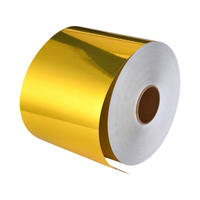 Direktverkauf ab Werk PET Gebürstetes Gold Umweltfreundliche Tintenstrahl- und Laserdruck Selbstklebende Wasserdichte Vinyl-Etiketten Rolle