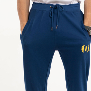 Pantalon de jogging en molleton noir pour homme grande taille, coupe ajustée, 100 % coton, avec cordon de serrage – Vente en gros NAS Wears - Product Image 3