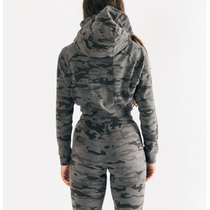 เสื้อฮู้ดคอตตอนสำหรับผู้หญิงเสื้อครอปมีฮู้ดสำหรับ2024 - Product Image 3