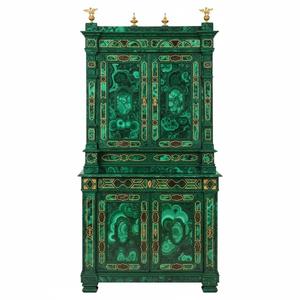 Mesas Rectangulares de Piedra con Montura de Malaquita y Ormolu, Ecológicas y Lavables con Función Extraíble - Product Image 2