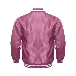 Chaqueta Chicago Personalizada de Marca, Estilo Universitario Vintage, de Lona y Satén, con Cuello Alto, Estampado Puff, Patrón de Letras 3D Bordadas, Impermeable - Product Image 5