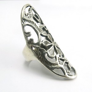 ดูดี!! รูปร่างใบออกซิไดซ์ธรรมดาเงิน925แหวนเงินสเตอร์ลิง925เครื่องประดับเงินสเตอร์ลิง - Product Image 1