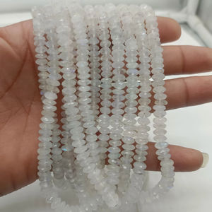 Nouvelle tendance naturelle arc-en-ciel pierre de lune à facettes Rondelle forme 5mm-8mm perles pour la fabrication de bijoux à la mode collier et Bracelet - Product Image 1