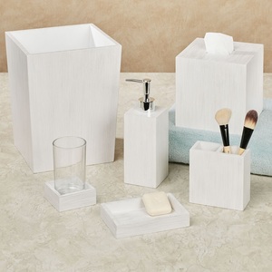 Juego de 3 accesorios de baño de madera para decoración, juego de baño de lujo para uso doméstico o hotelero - Product Image 3