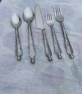 Juego de Cubiertos de Acero Inoxidable Vintage al por Mayor, Cuchara, Tenedor y Cuchillo Hechos a Mano, Decoración de Bodas de la India, Venta al por Mayor - Product Image 4