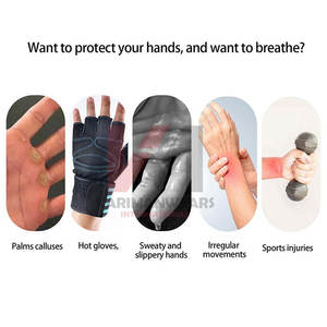 Guantes de gimnasio de cuero de primera calidad, correas de muñeca, empuñaduras de levantamiento de pesas de alta resistencia para levantamiento de peso muerto, pull Ups y soporte de entrenamiento - Product Image 4