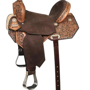 Selle Western en cuir véritable de qualité supérieure pour cheval Selle de course pour équitation Selle Western - Product Image 1