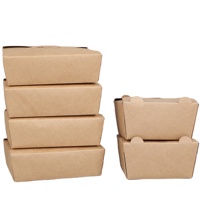 Boîtes alimentaires écologiques en papier kraft jetables pour plats à emporter – Fournisseur d'usine