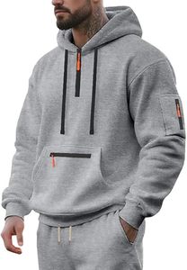 เสื้อฮู้ดลำลองสำหรับผู้ชายผ้าฝ้ายสี100% เป็นมิตรกับสิ่งแวดล้อมระบายอากาศได้มีกระเป๋าทรงพอดีตัวปกติสำหรับฤดูหนาว - Product Image 5