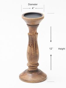 Support à bougies en bois fait main de luxe pour la décoration intérieure et les tables à manger, bougie en bois pour la décoration de la maison - Product Image 2