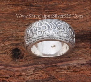 Artisan 925 Solid Sterling <b>Silver</b> <b>Ring</b> Band Fine <b>Thumb</b> <b>Ring</b> Band Gift 925 <b>SILVER</b> SOLID STERLING - Product Image 3