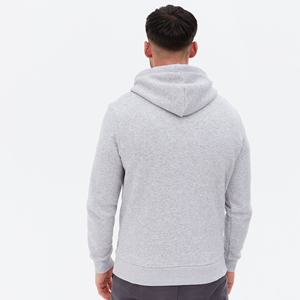 Nueva moda de los hombres Otoño Invierno sudaderas con capucha calle manga larga suelta Color sólido Casual polar Tops blanco térmico 100% algodón - Product Image 4