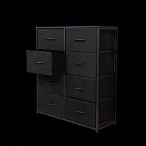 Hua Cheng Dresser 8 Drawers Modern Freestanding Storage Bedroom Furniture MDF Panel Pine Stainless Steel - Product Image 3