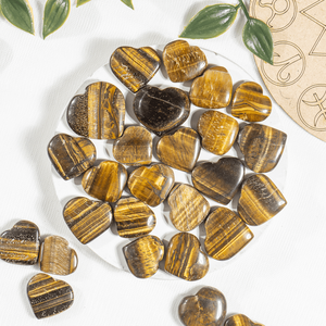 Mini Corazones de Ojo de Tigre Marrón en Forma de Corazón, Más Vendidos, para Sanación del Amor, Meditación y Decoración - Product Image 2
