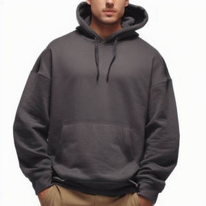 เสื้อฮู้ด30ชิ้นเสื้อฮู้ดโอเวอร์ไซส์ผ้าคอตตอน100% ไหล่500 GSM - Product Image 1