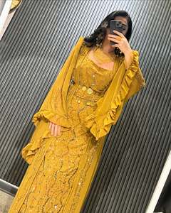 Vestido de Noche Kaftan Musulmán Tradicional Marroquí 2025, Satinado, Largo hasta el Suelo, Elegante, Estilo Fiesta, Estampado Floral, Hermoso y Natural - Product Image 4