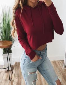 Oem casual liso personalizado bordado sudadera media cremallera polar algodón Sudadera con capucha para mujer sudadera con hombro caído - Product Image 4