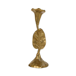 Opulent <b>Gold</b> <b>Candle</b> Holder with Contemporary and Classic Fusion Gleaming <b>Gold</b> <b>Candle</b> Holder with a Sleek and Modern Silhouette - Product Image 2