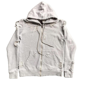 100% alta calidad moda cara completa Zipup peso pesado desgastado Sudadera con capucha Unisex francés Terry Sudadera con capucha Vintage asidWash sudaderas con capucha - Product Image 1