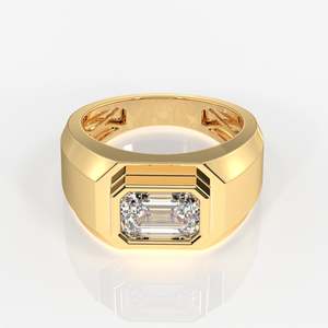 Imperial Elite <b>Men's</b> Sterling Silver <b>Ring</b> with Moissanite Diamond Elite Stylish Accessory - Product Image 1
