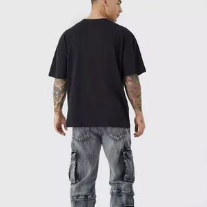 Impression personnalisée de haute qualité T-shirt Hip Hop surdimensionné à épaules tombantes Jersey de qualité Coton Vêtements de rue lourds - Product Image 3