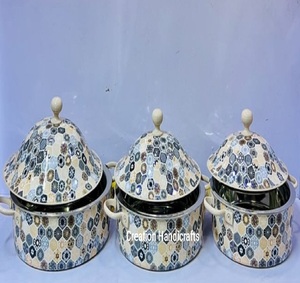 Olla y cazuela Caliente segura para alimentos 100% recubierta de esmalte de Color azul para uso en hoteles y hogares - Product Image 4