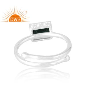 Vente chaude 925 Sterling Silver Natural Malachite Gemstone Ring Bijoux Personnalisés Pour Les Femmes Cadeau Pour Elle - Product Image 2