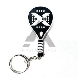 Couleurs personnalisées et logos personnalisés porte-clés de raquette de padel en caoutchouc de silicone durable commandes en gros pour porte-clés cadeaux promotionnels - Product Image 5