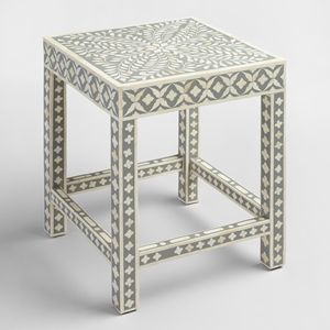 Mesa Consola con Incrustaciones de Hueso y Mosaico Floral Tallado a Mano, Almacenamiento Hecho a Mano para Dormitorio y Apartamento - Product Image 2