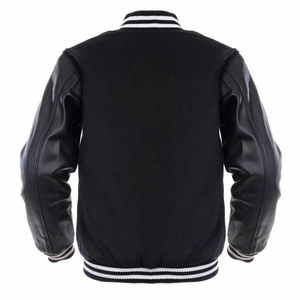 แจ็คเก็ต Letterman แบบเบสบอล วิทยาลัยชิคาโก ผ้าฝ้าย/ขนสัตว์ ด้านหน้าระบายอากาศได้ดี เป็นมิตรกับสิ่งแวดล้อม ผลิตในปากีสถาน - Product Image 4