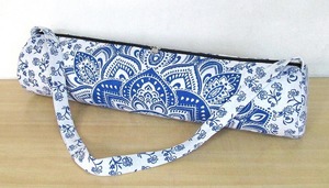 Indien bleu blanc Vintage Mandala tapis de Yoga sac de transport bandoulière fermeture à glissière pour l'été hiver pour Gym Yoga Studio utilisation - Product Image 4