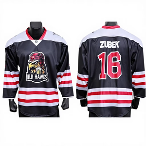 Ensemble de chaussettes et de maillot de hockey sur glace personnalisé, sublimation frontale, respirant, 100% polyester, unisexe adulte, fabricant OEM IRSA SPORTS - Product Image 1