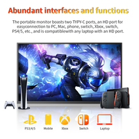 Monitor Portátil de 13.9 Pulgadas HD Dual Tipo-C IPS LCD para Juegos, HDR, Resolución 3k, Frecuencia de Actualización de 60Hz, Monitor para Laptop Mac