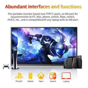 Monitor Portátil de 13.9 Pulgadas HD Dual Tipo-C IPS LCD para Juegos, HDR, Resolución 3k, Frecuencia de Actualización de 60Hz, Monitor para Laptop <span class=keywords><strong>Mac</strong></span> - Product Image 2