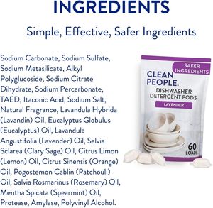 แคปซูลล้างจาน Clean People Eco-Friendly กลิ่นลาเวนเดอร์ 60 เม็ด - Product Image 3