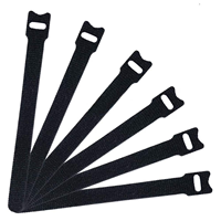 Attaches de câbles en nylon noir en gros d'usine, 150 mm, auto-bloquantes, à boucle et crochets, largeur 12 mm, réutilisables