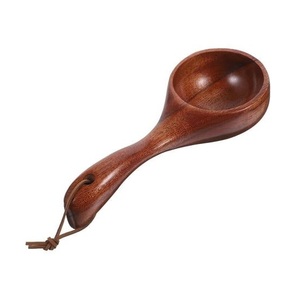 Colección de cuchara de madera natural, juego de utensilios de cocina ecológicos suaves hechos a mano, Ideal para cocinar y servir comidas - Product Image 1
