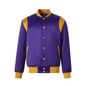 Veste bomber réfléchissante 3M de qualité supérieure Omega Psi Phi, imperméable, réversible, vêtement urbain de style universitaire, violet or, personnalisable sur le devant - Product Image 1
