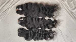 Extensiones de cabello humano natural con cutícula alaigned 16 18 20 22 24 26 pulgadas 100% extensión de cabello humano indio natural virgen - Product Image 6