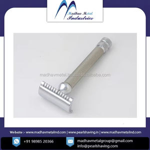 Maquinilla de afeitar de seguridad de doble filo para hombre, maquinilla de afeitar clásica de metal de lujo de hoja única, no desechable, disponible a precio mayorista - Product Image 3