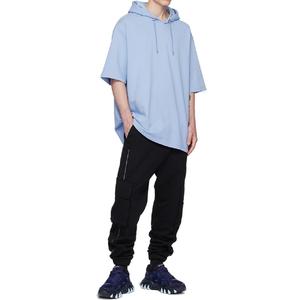 Vente chaude 100% coton pull Style hommes à capuche vêtements de sport personnalisés avec surdimensionné manches courtes col à capuche pour l'automne - Product Image 4