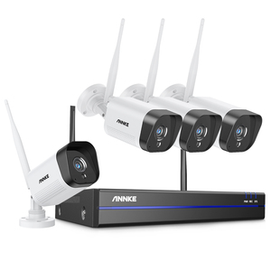 Système de caméra de sécurité sans fil <span class=keywords><strong>ANNKE</strong></span> 8CH 3MP, enregistrement 24/7, vision nocturne, 4 caméras WiFi CCTV P2P, compatible avec Alexa - Product Image 1